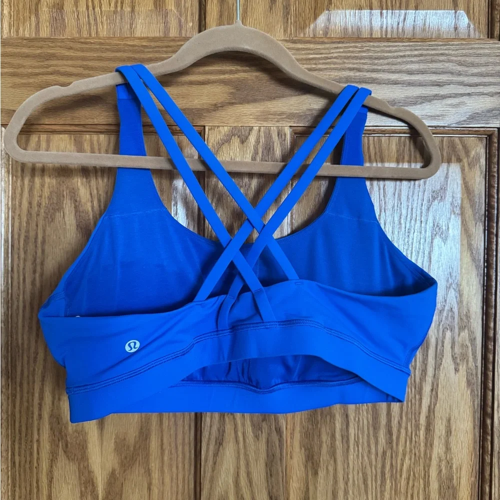 Lululemon Energy Bra-Medium Support-B-D Cups: Size 14 - Blazer Blue Tone - Picture 3 of 5